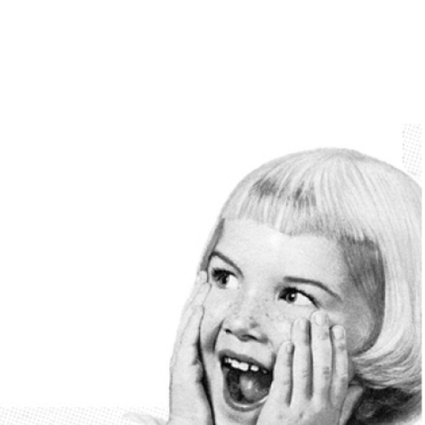 Twarz zdziwionej dziewczynki