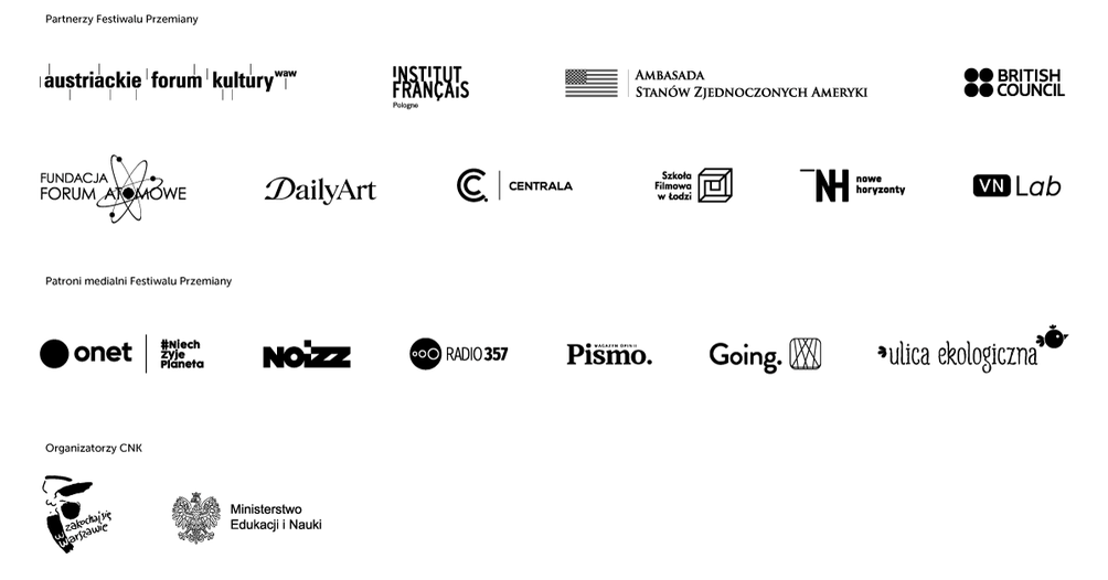 Logotypy partnerów i sponsorów festiwalu