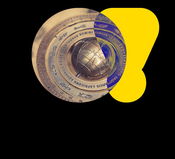 Czarne tło, żółty wykrzyknik i zdjęcie w kole.